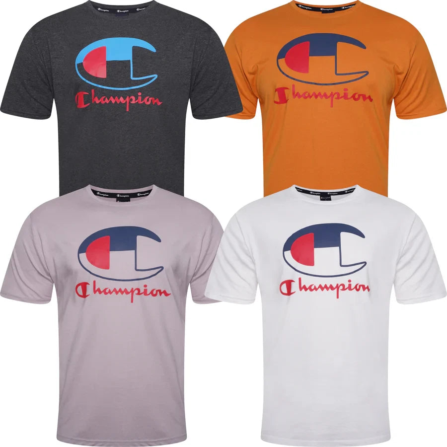 Champion Men’s T-Shirt – Graphic Print Cotton Crew Neck Tee