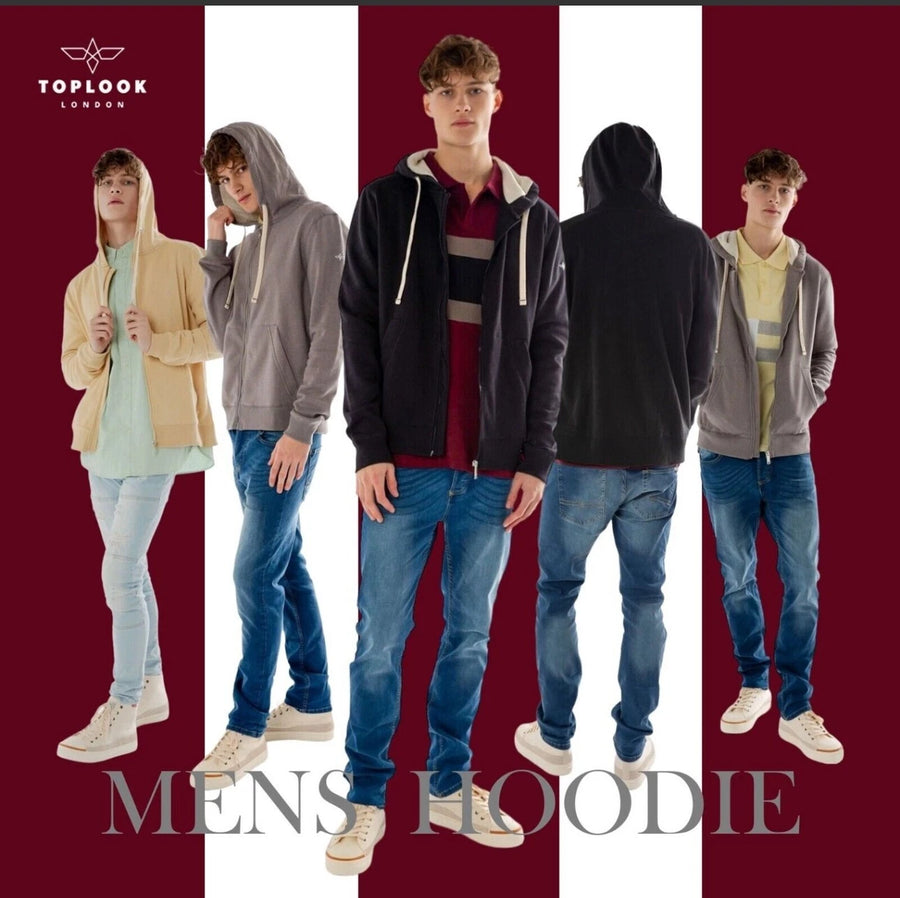 Men’s Full Zip Hooded Warm Sweatshirt – Hoody Top