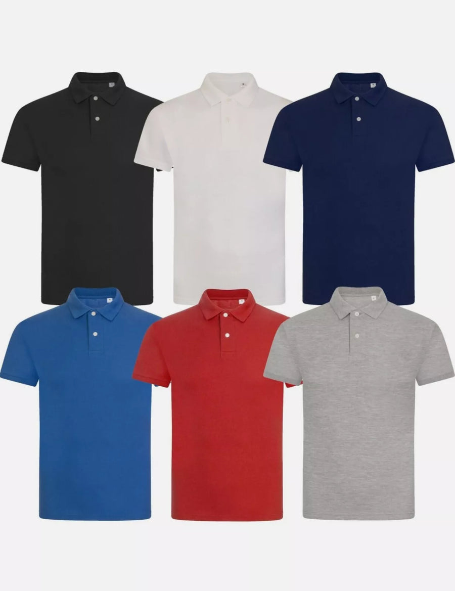 Men's Basic Plain Polo Shirt – Short Sleeve Casual Top, S-2XL