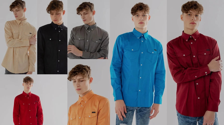 Men’s Long Sleeve Shirt – 2 Pocket Semi-Formal Work Shirt