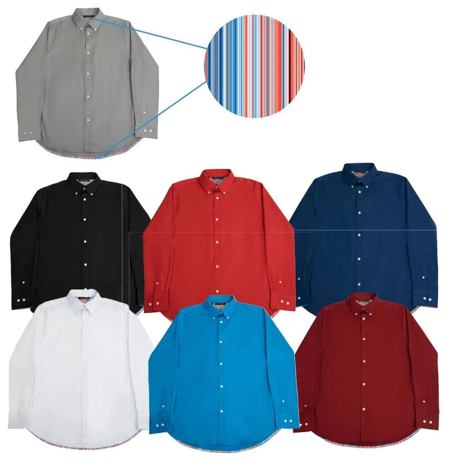 Men’s Smart Casual Plain Shirt – Long Sleeve Business Wear