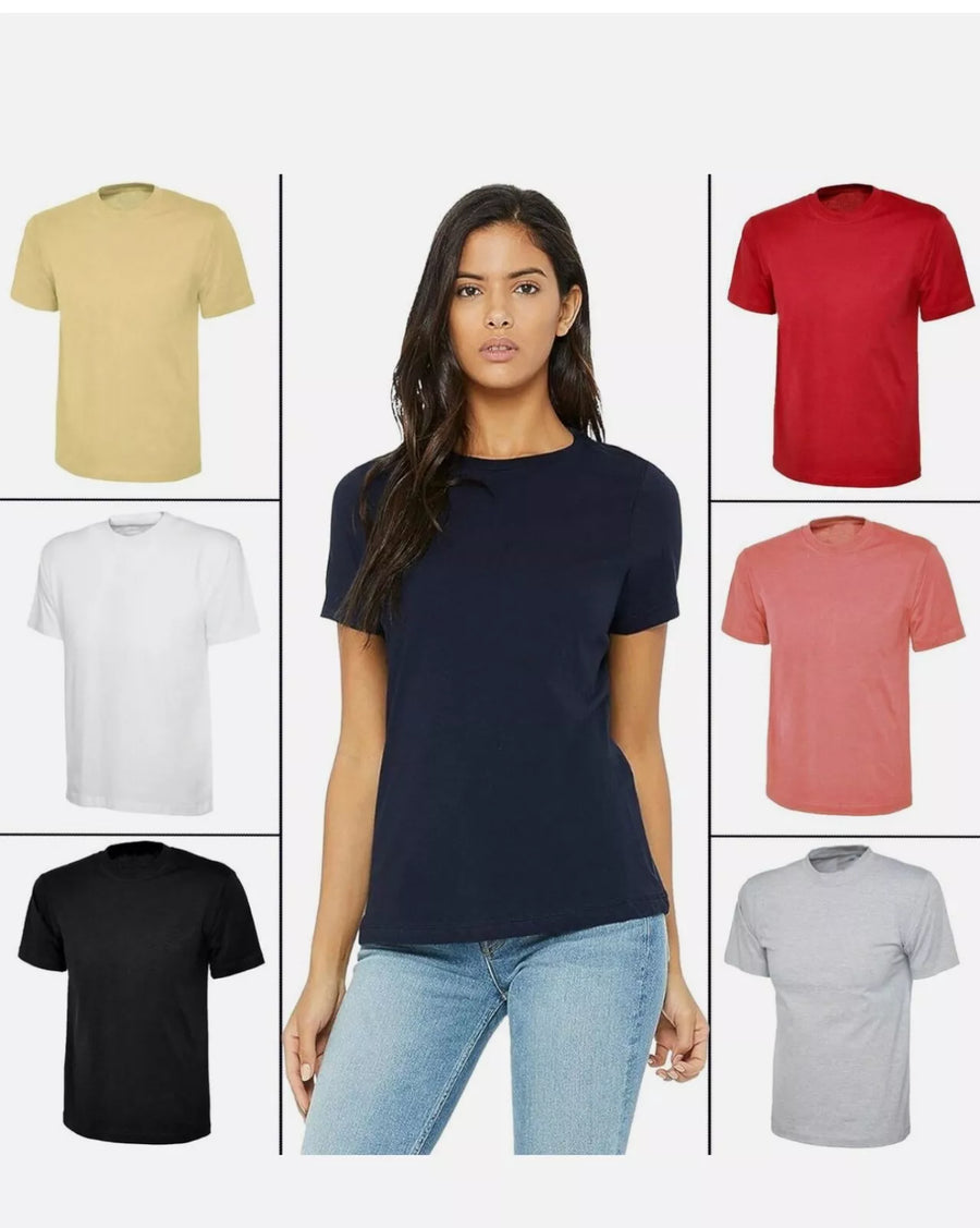 Ladies Cotton Sports T-Shirt – Round Neck Plain Top, Outdoor Active Casual Wear