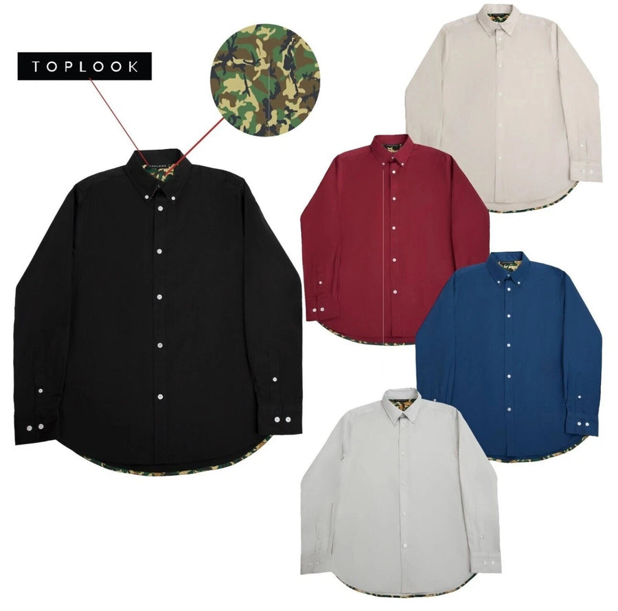 Men’s Plain Long Sleeve Shirt – Office, Business & Dress Wear