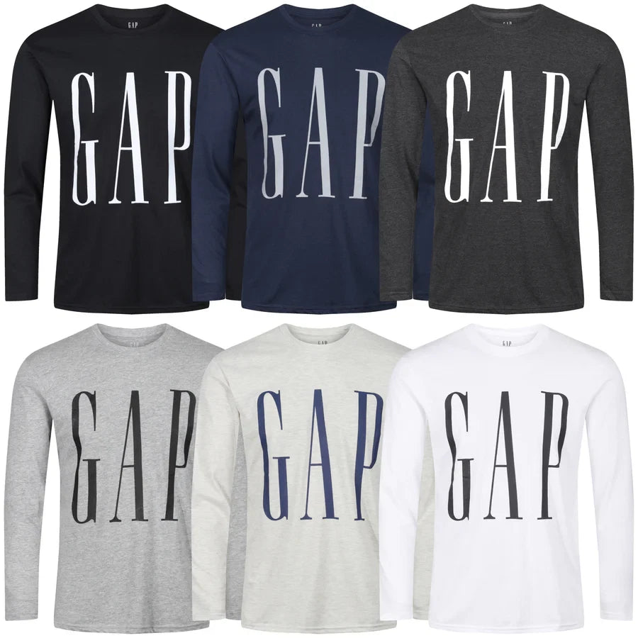 GAP Men’s Long Sleeve T-Shirt – Soft Cotton Crew Neck Tee